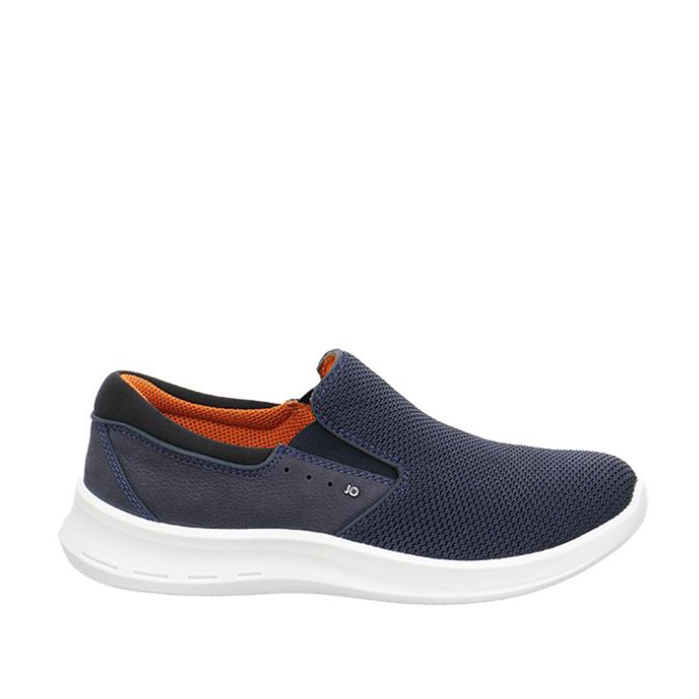 Jomos 3283969659025 Aνατομικό Δερμάτινο Comfort Casual Μπλε