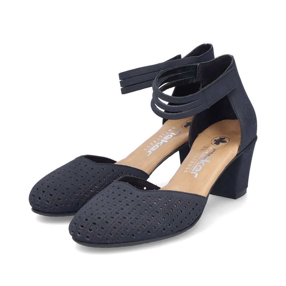 Rieker 41050-15 Anatomical Heel Blue 7cm Rieker 41050-15 Anatomical Heel Blue 7cm