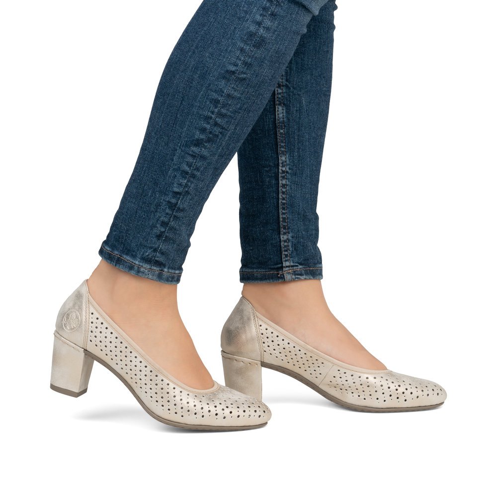 Rieker 41057-60 Anatomical Heel Beige 7cm Rieker 41057-60 Anatomical Heel Beige 7cm