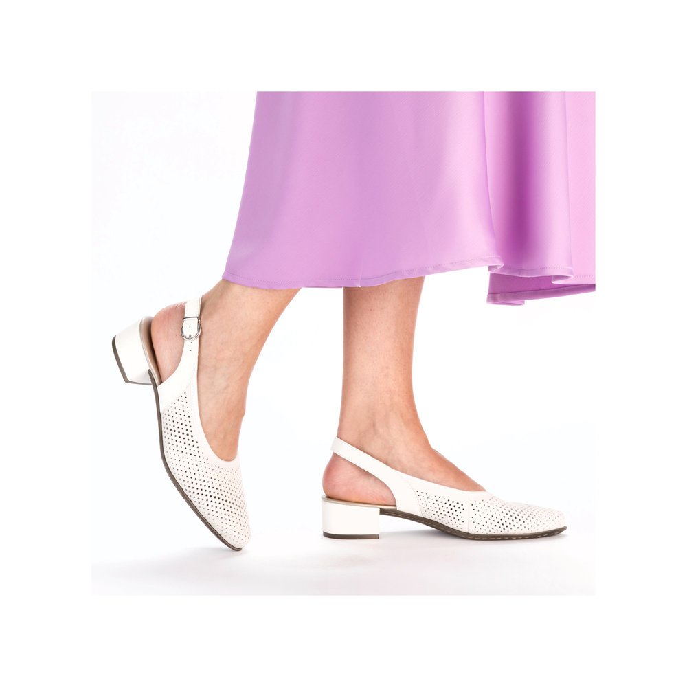 Rieker 47066-80 Anatomical Heel White 5cm Rieker 47066-80 Anatomical Heel White 5cm