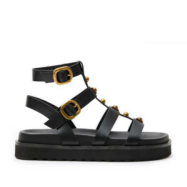 Ateneo 51307-01 Leather Sandal Black Ateneo 51307-01 Leather Sandal Black