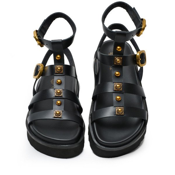 Ateneo 51307-01 Leather Sandal Black Ateneo 51307-01 Leather Sandal Black