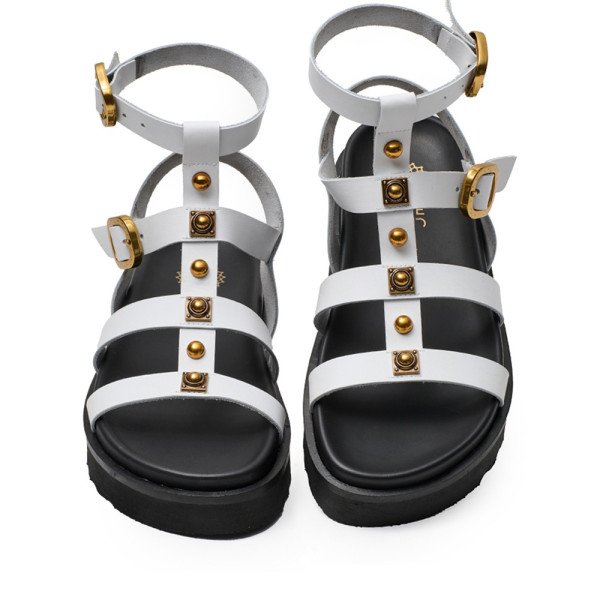 Ateneo 51307-02 Leather Sandal White Ateneo 51307-02 Leather Sandal White