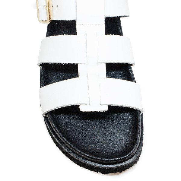 Ateneo 54103-02 Leather Sandal White Ateneo 54103-02 Leather Sandal White