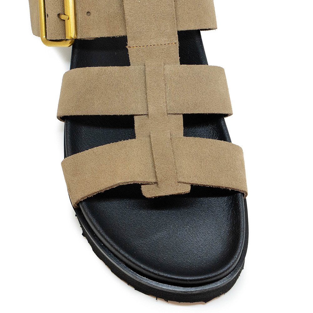 Ateneo 54103-07 Leather Sandal Cigar Ateneo 54103-07 Leather Sandal Cigar