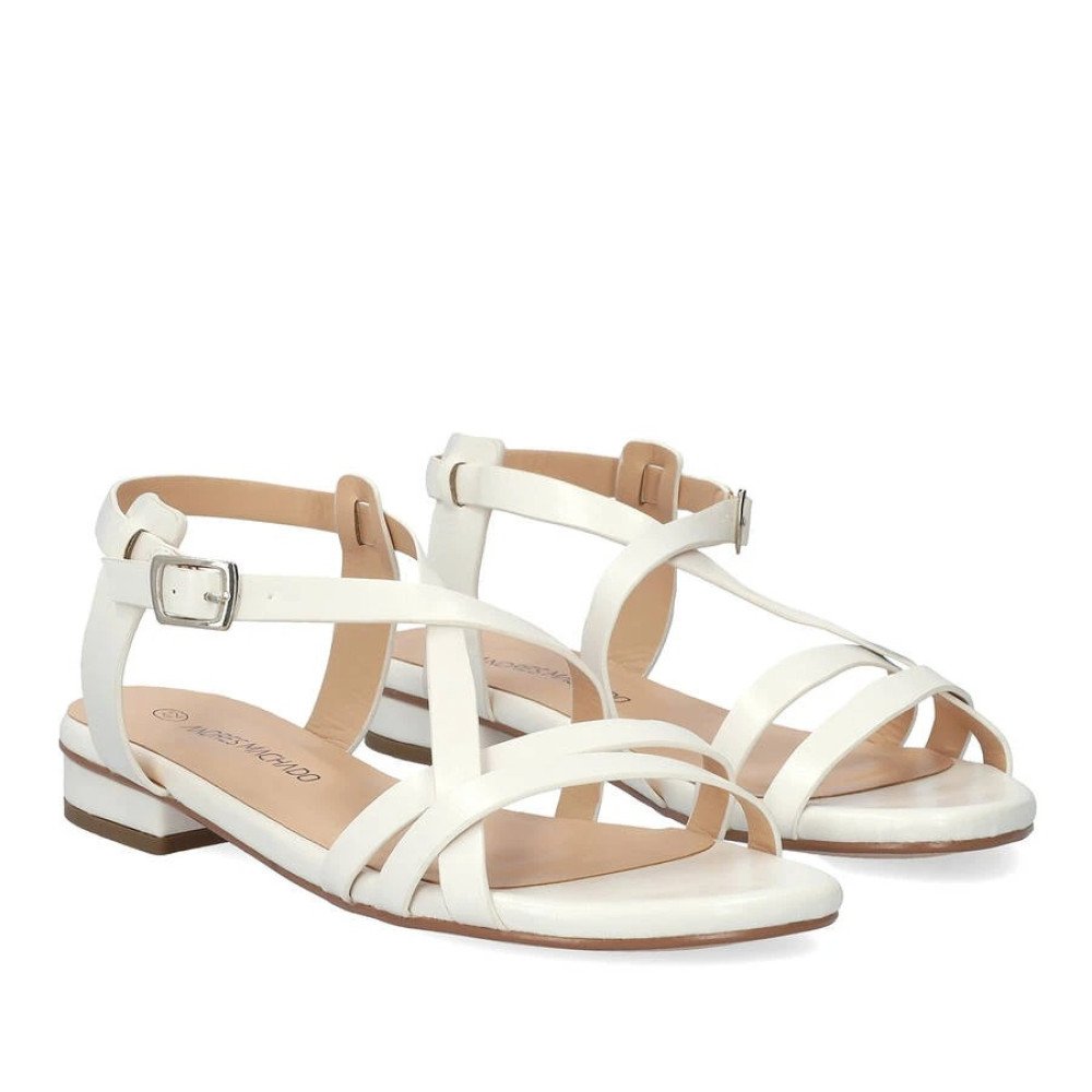 Andres Machado 6032-02 Sandal White Andres Machado 6032-02 Sandal White