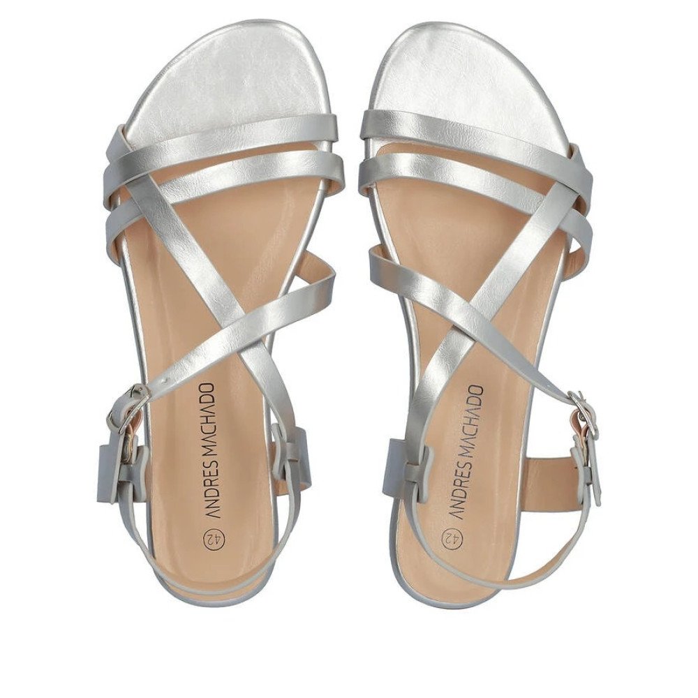 Andres Machado 6032-04 Sandal Silver Andres Machado 6032-04 Sandal Silver
