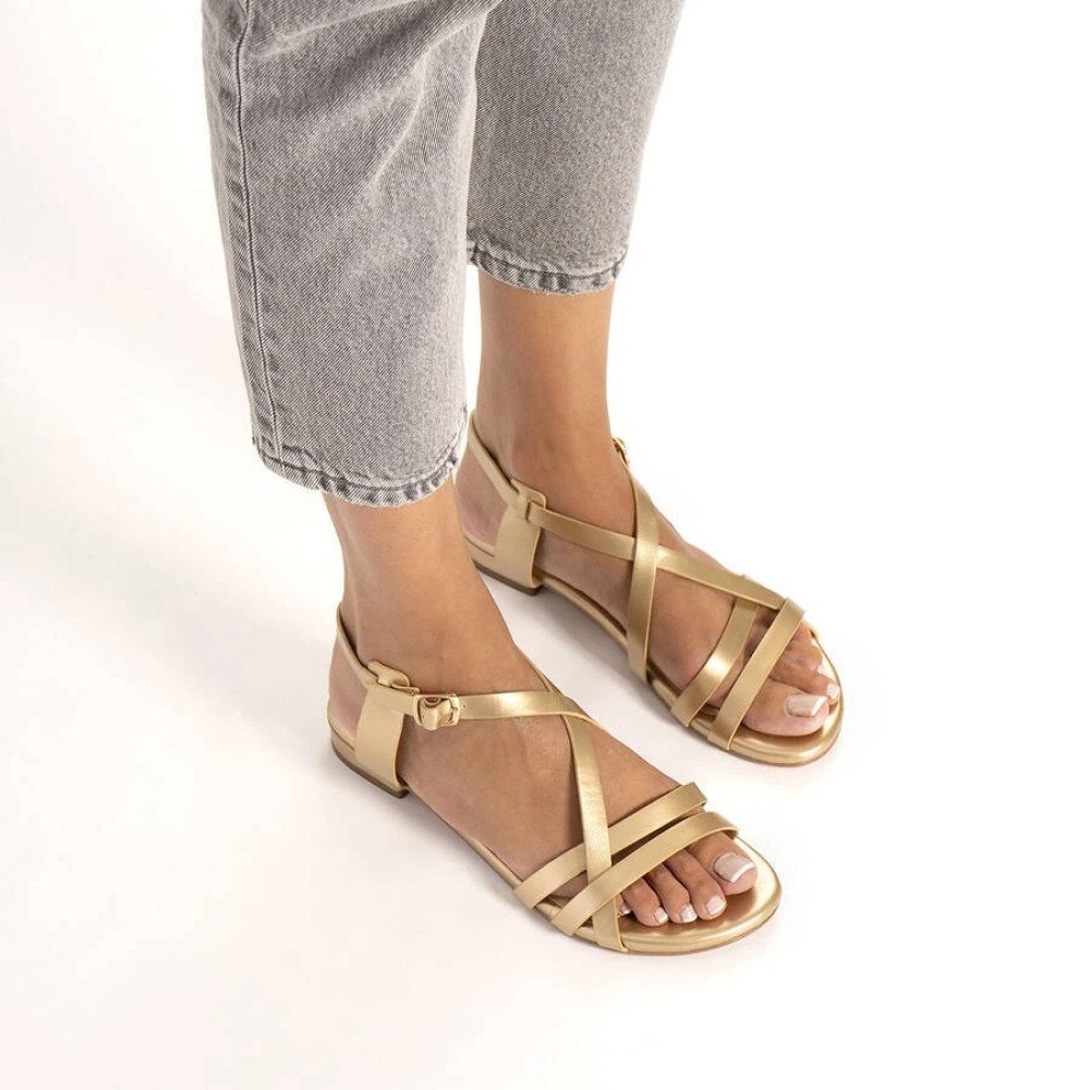 Andres Machado 6032-06 Sandal Gold Andres Machado 6032-06 Sandal Gold
