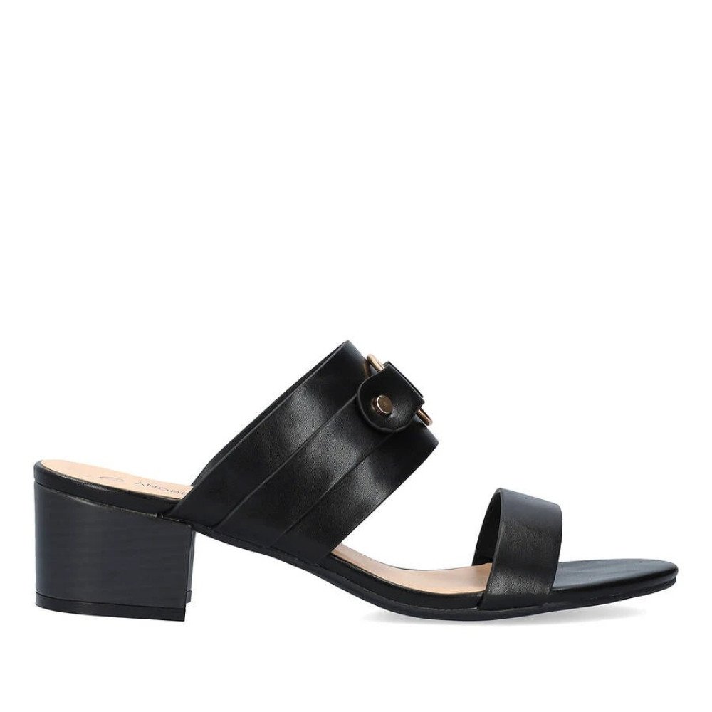 Andres Machado 6033-01 Mule Black 6cm Andres Machado 6033-01 Mule Black 6cm