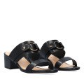 Andres Machado 6033-01 Mule Black 6cm Andres Machado 6033-01 Mule Black 6cm