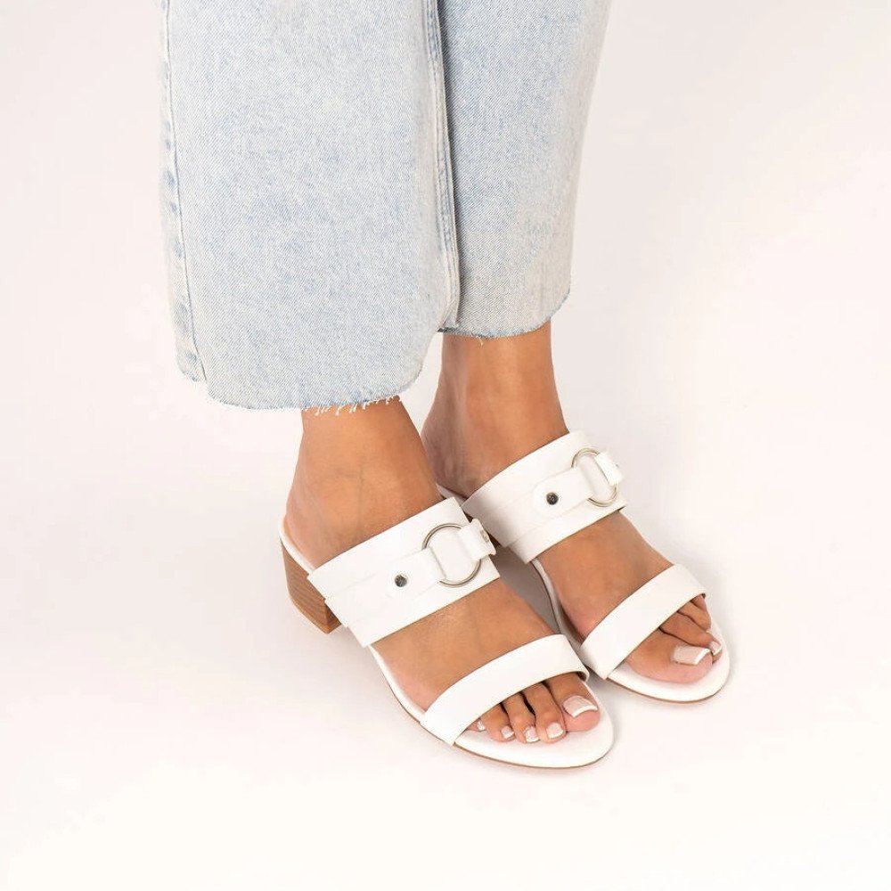 Andres Machado 6033-02 Mule White 6cm Andres Machado 6033-02 Mule White 6cm