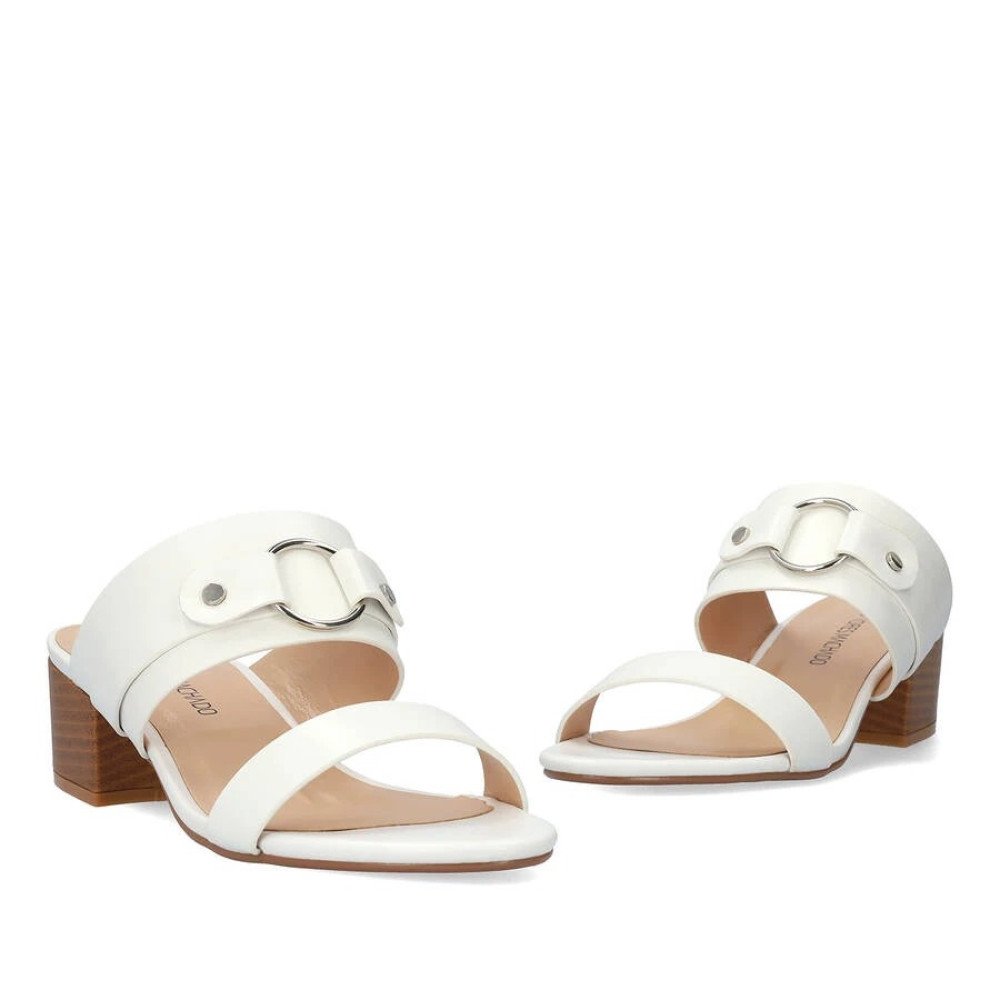 Andres Machado 6033-02 Mule White 6cm Andres Machado 6033-02 Mule White 6cm