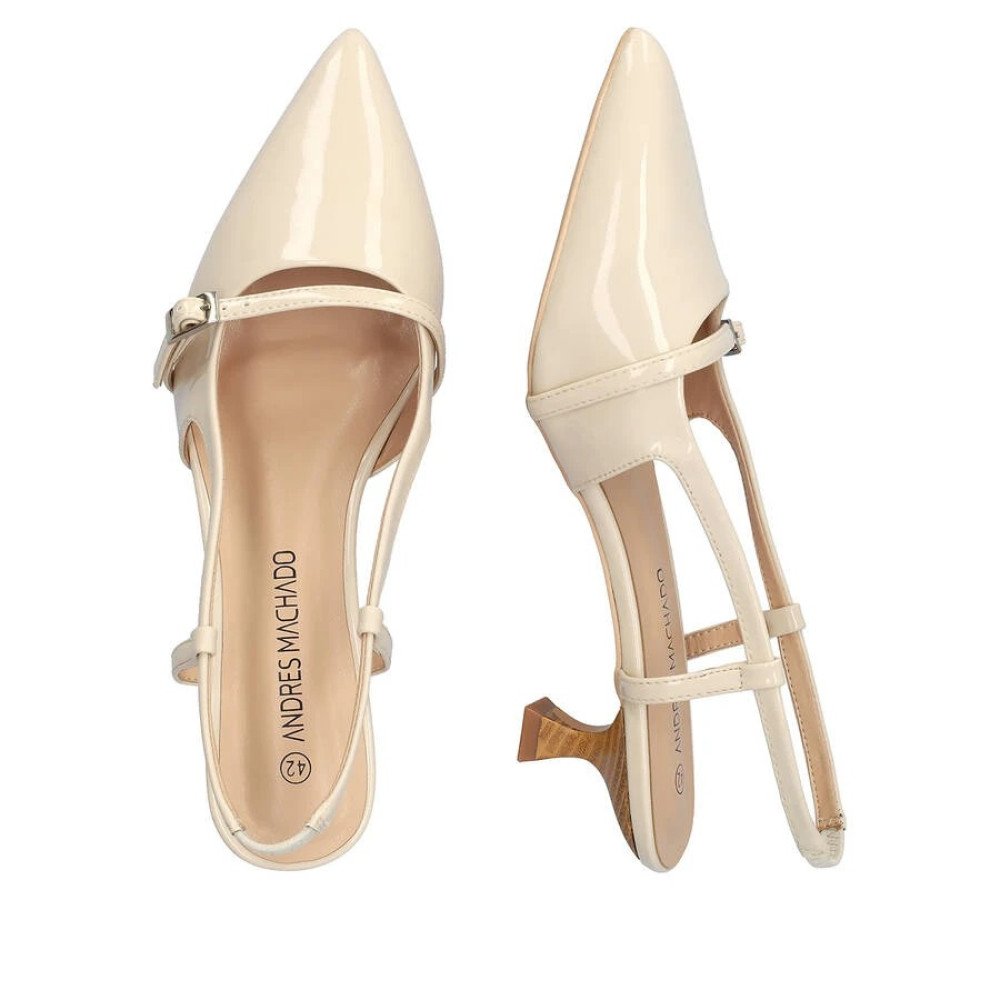 Andres Machado 6034-13 Γόβα Μπεζ 4cm Andres Machado 6034-13 Γόβα Μπεζ 4cm