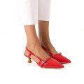 Andres Machado 6034-14 Γόβα Κόκκινη 4cm Andres Machado 6034-14 Γόβα Κόκκινη 4cm
