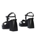 Andres Machado 6035-01 Sandal Black 11cm Andres Machado 6035-01 Sandal Black 11cm