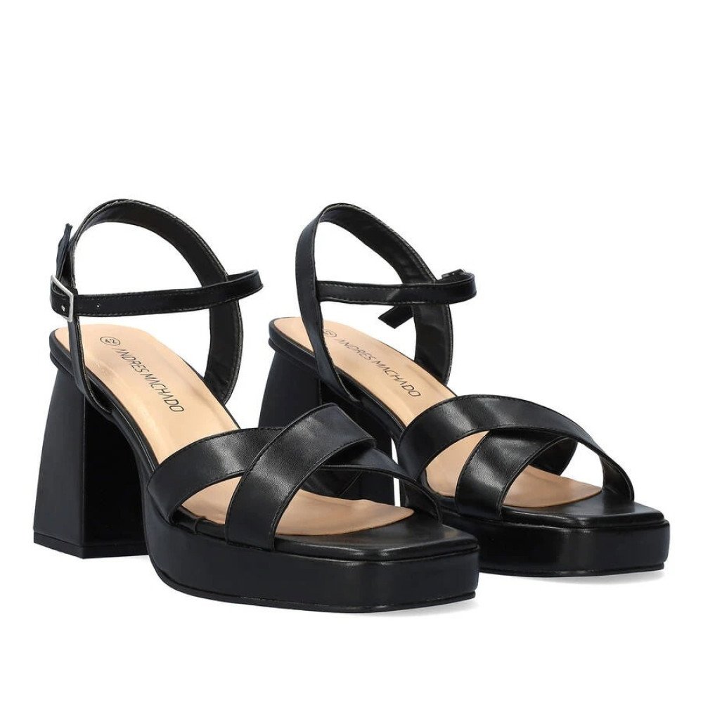 Andres Machado 6035-01 Sandal Black 11cm Andres Machado 6035-01 Sandal Black 11cm
