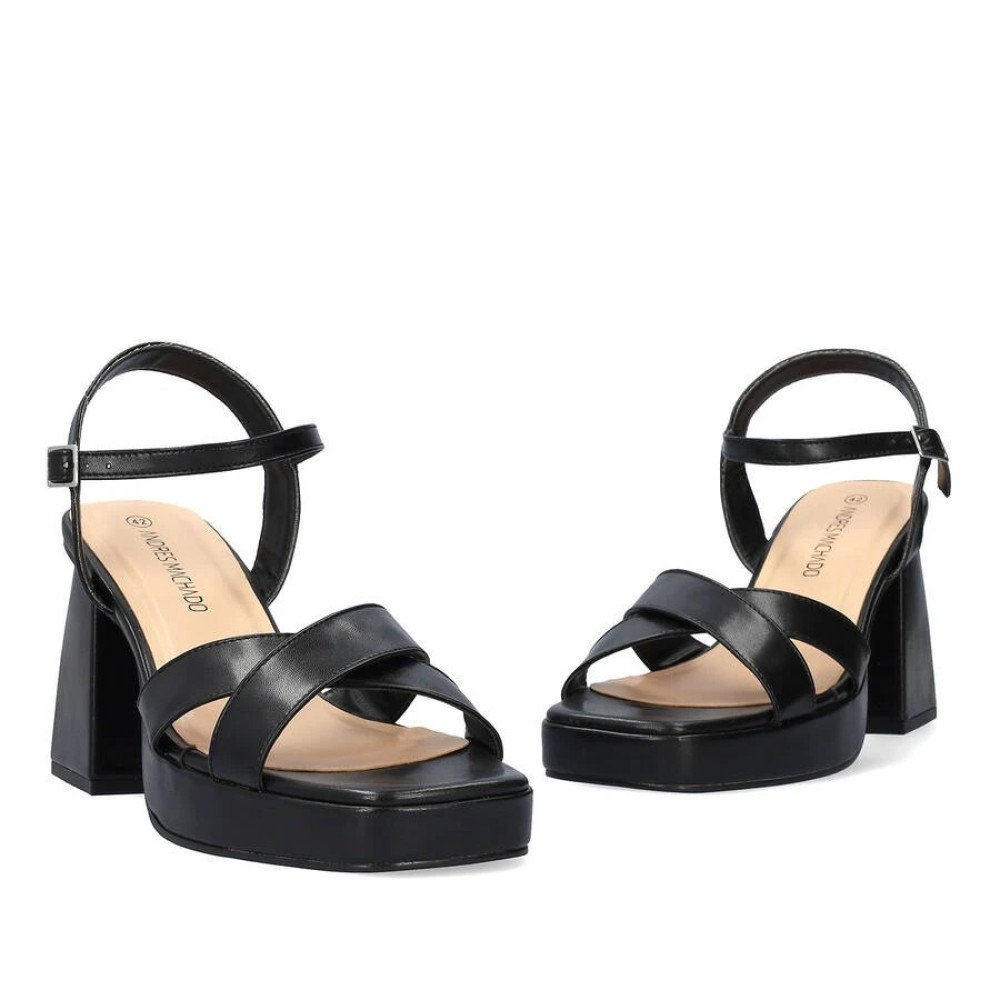 Andres Machado 6035-01 Sandal Black 11cm Andres Machado 6035-01 Sandal Black 11cm