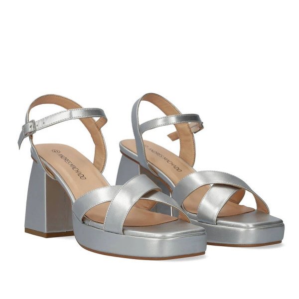 Andres Machado 6035-04 Sandal Silver 11cm Andres Machado 6035-04 Sandal Silver 11cm