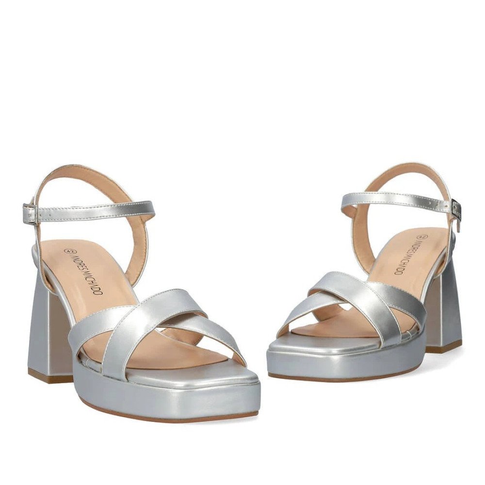 Andres Machado 6035-04 Sandal Silver 11cm Andres Machado 6035-04 Sandal Silver 11cm