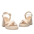 Andres Machado 6035-33 Sandal Natural 11cm Andres Machado 6035-33 Sandal Natural 11cm