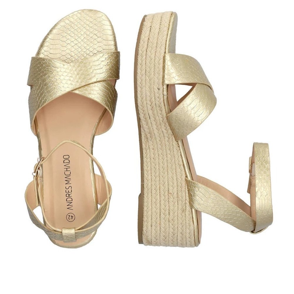 Andres Machado 6039-06 Platform Gold 8.5cm Andres Machado 6039-06 Platform Gold 8.5cm