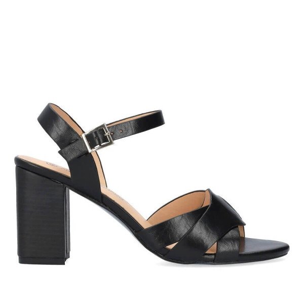 Andres Machado 6040-01 Sandal Black 9cm Andres Machado 6040-01 Sandal Black 9cm
