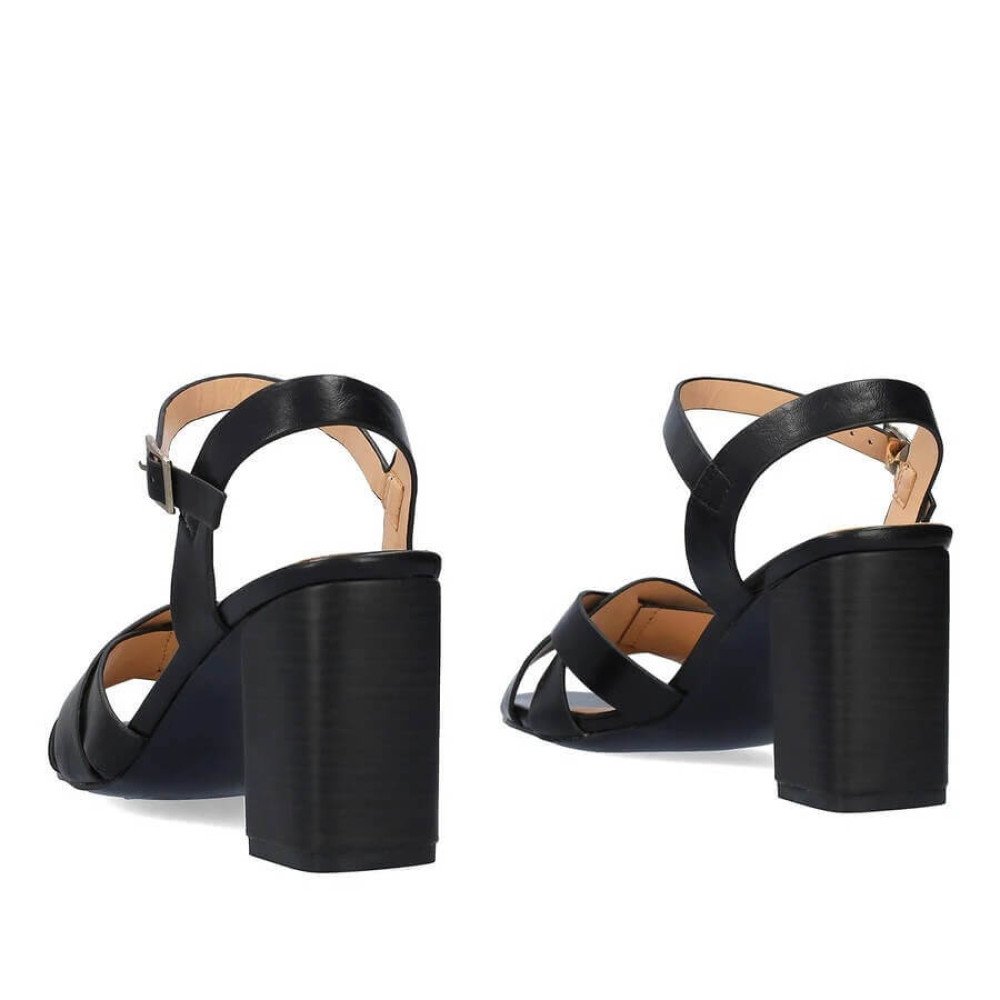 Andres Machado 6040-01 Sandal Black 9cm Andres Machado 6040-01 Sandal Black 9cm