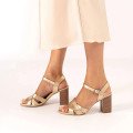Andres Machado 6040-06 Sandal Gold 9cm Andres Machado 6040-06 Sandal Gold 9cm