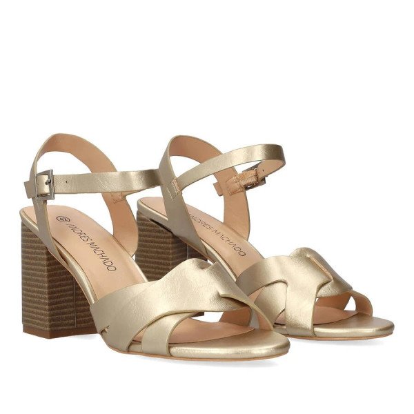 Andres Machado 6040-06 Sandal Gold 9cm Andres Machado 6040-06 Sandal Gold 9cm