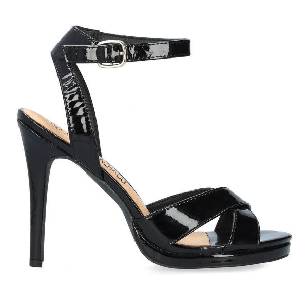 Andres Machado 6041-01 Sandal Black 11cm Andres Machado 6041-01 Sandal Black 11cm