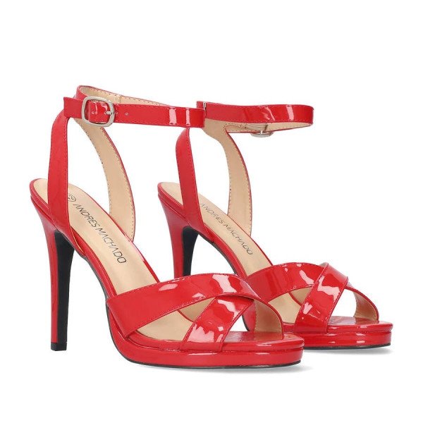 Andres Machado 6042-14 Sandal Red 11cm Andres Machado 6042-14 Sandal Red 11cm