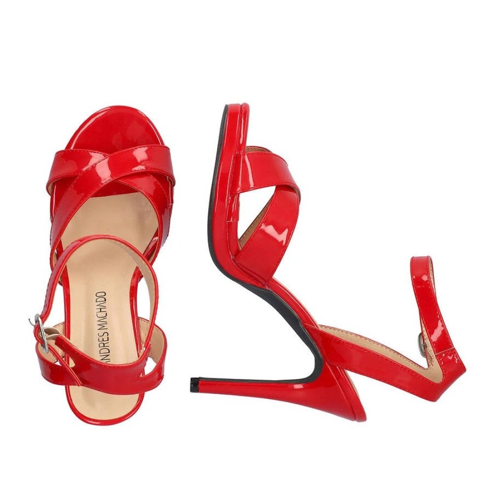 Andres Machado 6042-14 Sandal Red 11cm Andres Machado 6042-14 Sandal Red 11cm