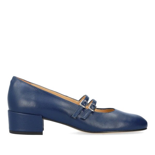 Andres Machado Alida-18 Leather Pumps Blue 4.5cm Andres Machado Alida-18 Leather Pumps Blue 4.5cm