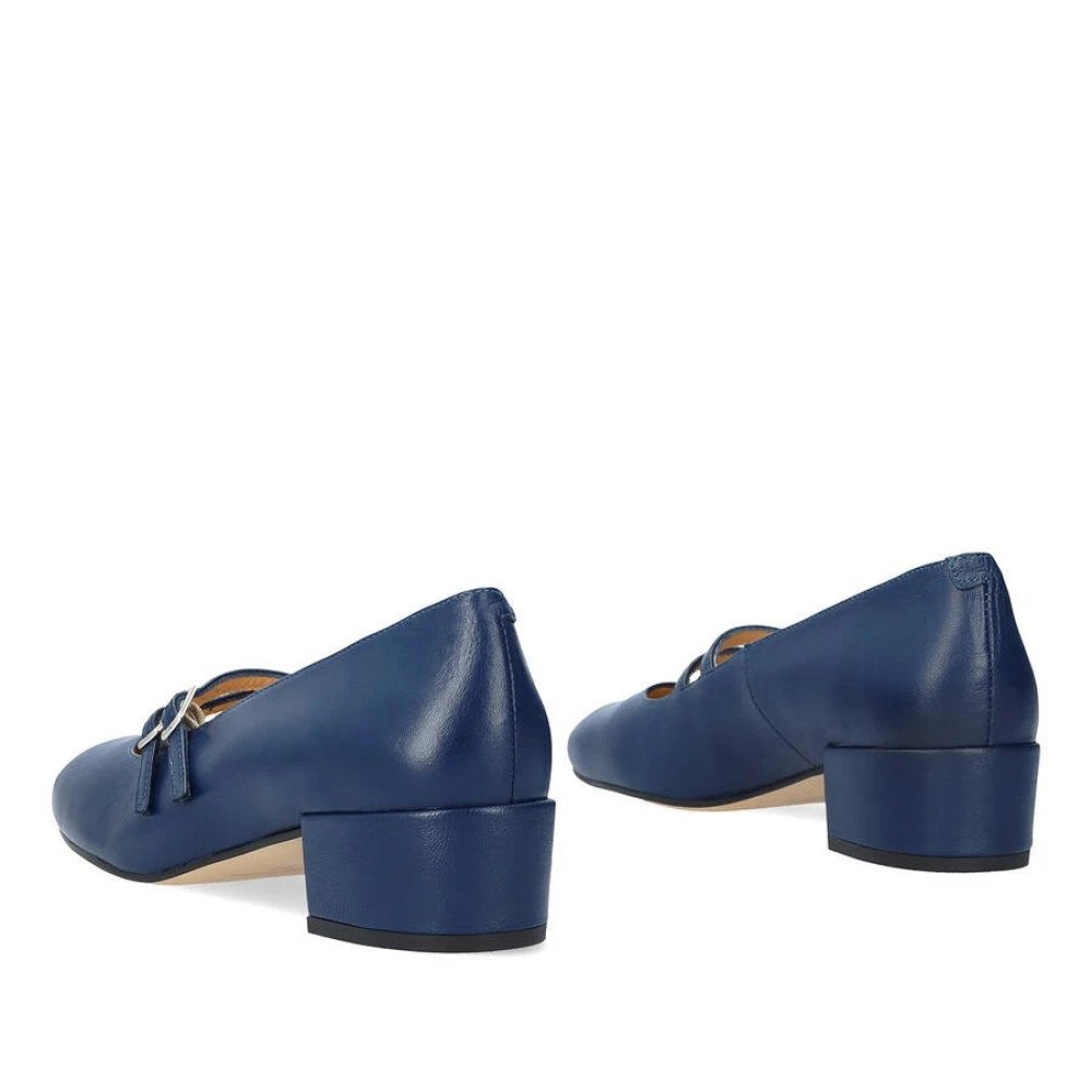 Andres Machado Alida-18 Leather Pumps Blue 4.5cm Andres Machado Alida-18 Leather Pumps Blue 4.5cm