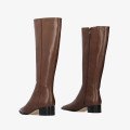 Andres Machado Cintia-05 Leather Boots Brown 4cm