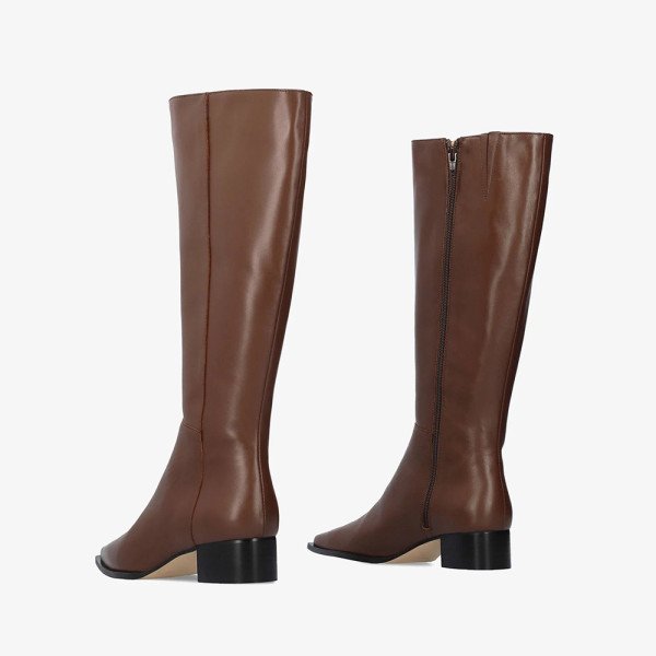Andres Machado Cintia-05 Leather Boots Brown 4cm Andres Machado Cintia-05 Leather Boots Brown 4cm
