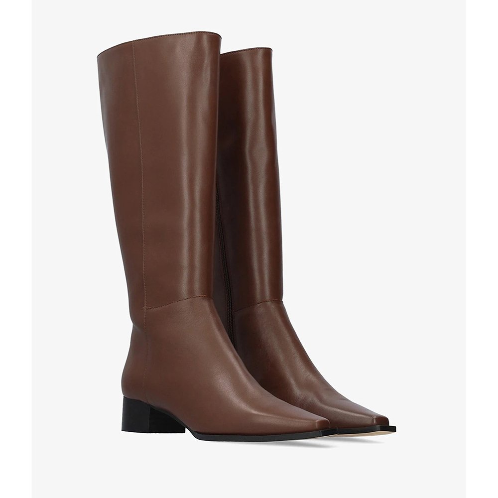 Andres Machado Cintia-05 Leather Boots Brown 4cm