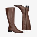 Andres Machado Cintia-05 Leather Boots Brown 4cm