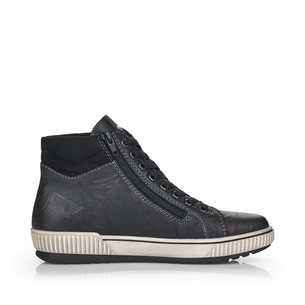 Remonte D0772-01 Anatomical Leather Sneaker Black