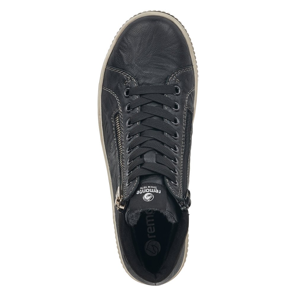 Remonte D0772-01 Anatomical Leather Sneaker Black
