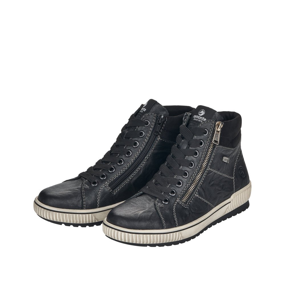 Remonte D0772-01 Anatomical Leather Sneaker Black