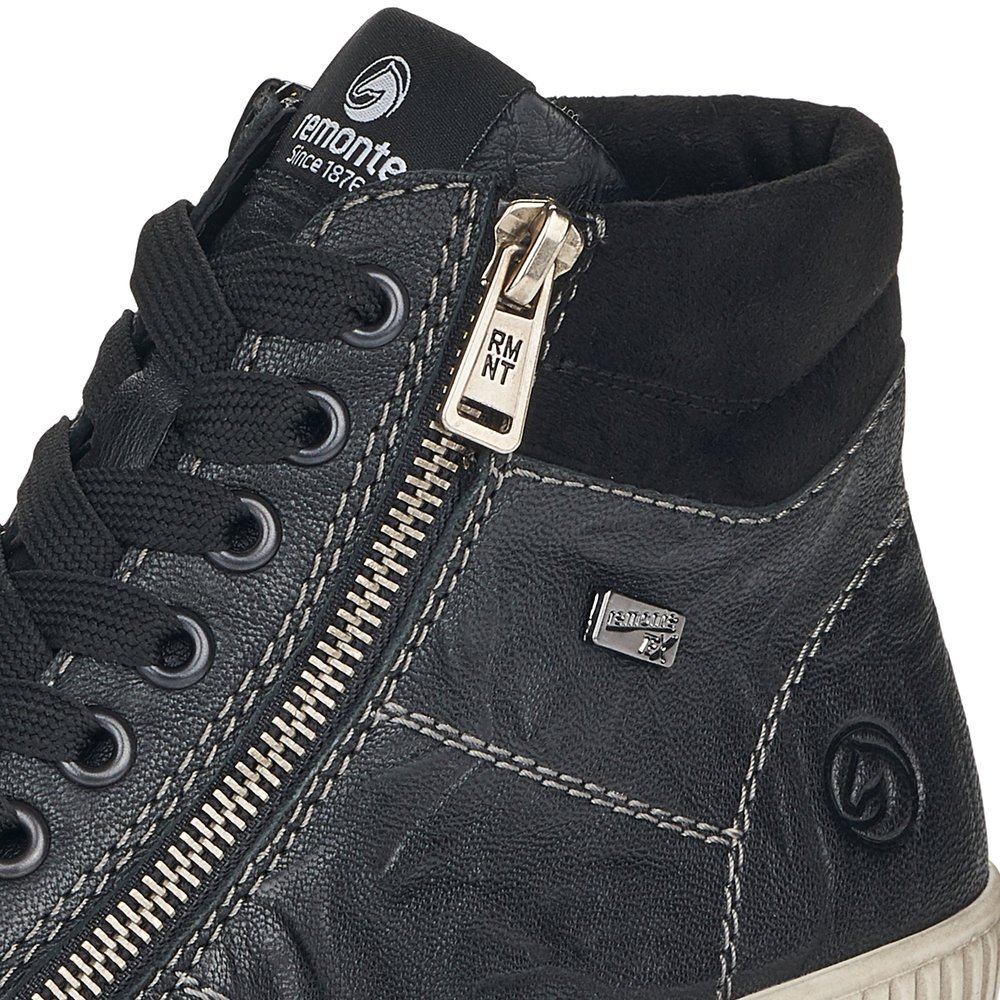 Remonte D0772-01 Anatomical Leather Sneaker Black