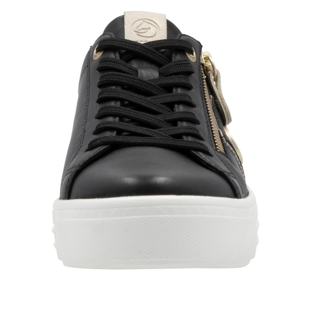 Remonte D0919-03 Anatomical Leather Sneaker Black Remonte D0919-03 Anatomical Leather Sneaker Black
