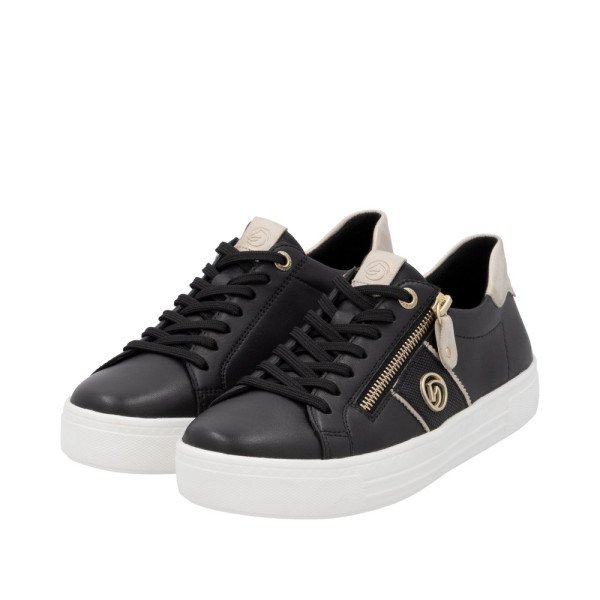 Remonte D0919-03 Anatomical Leather Sneaker Black Remonte D0919-03 Anatomical Leather Sneaker Black