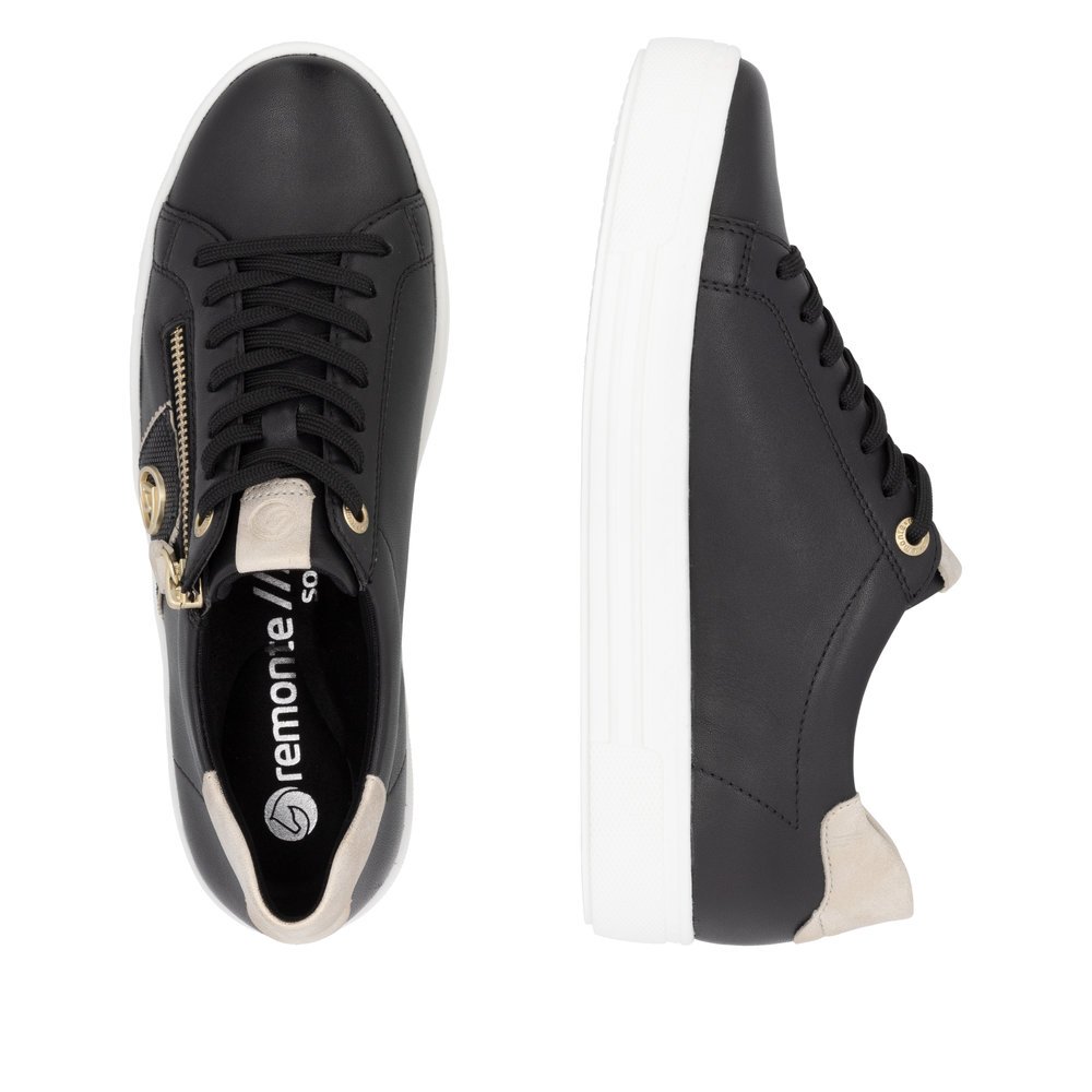 Remonte D0919-03 Anatomical Leather Sneaker Black Remonte D0919-03 Anatomical Leather Sneaker Black