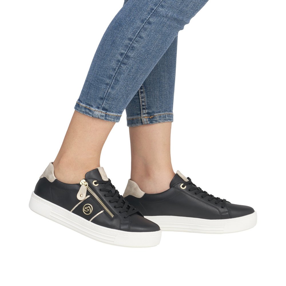 Remonte D0919-03 Anatomical Leather Sneaker Black Remonte D0919-03 Anatomical Leather Sneaker Black
