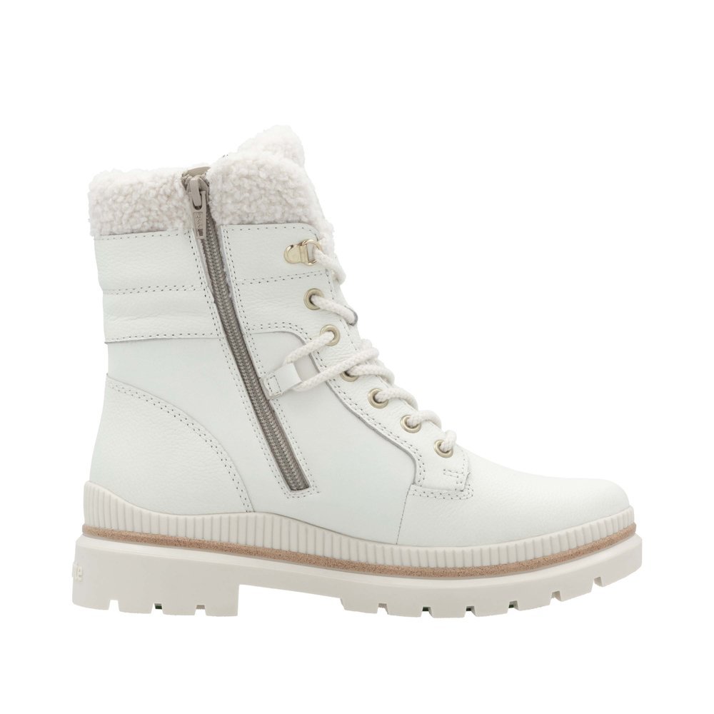 Remonte D0C77-80 Anatomical Leather Boot Ivory