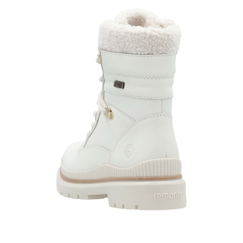 Remonte D0C77-80 Anatomical Leather Boot Ivory