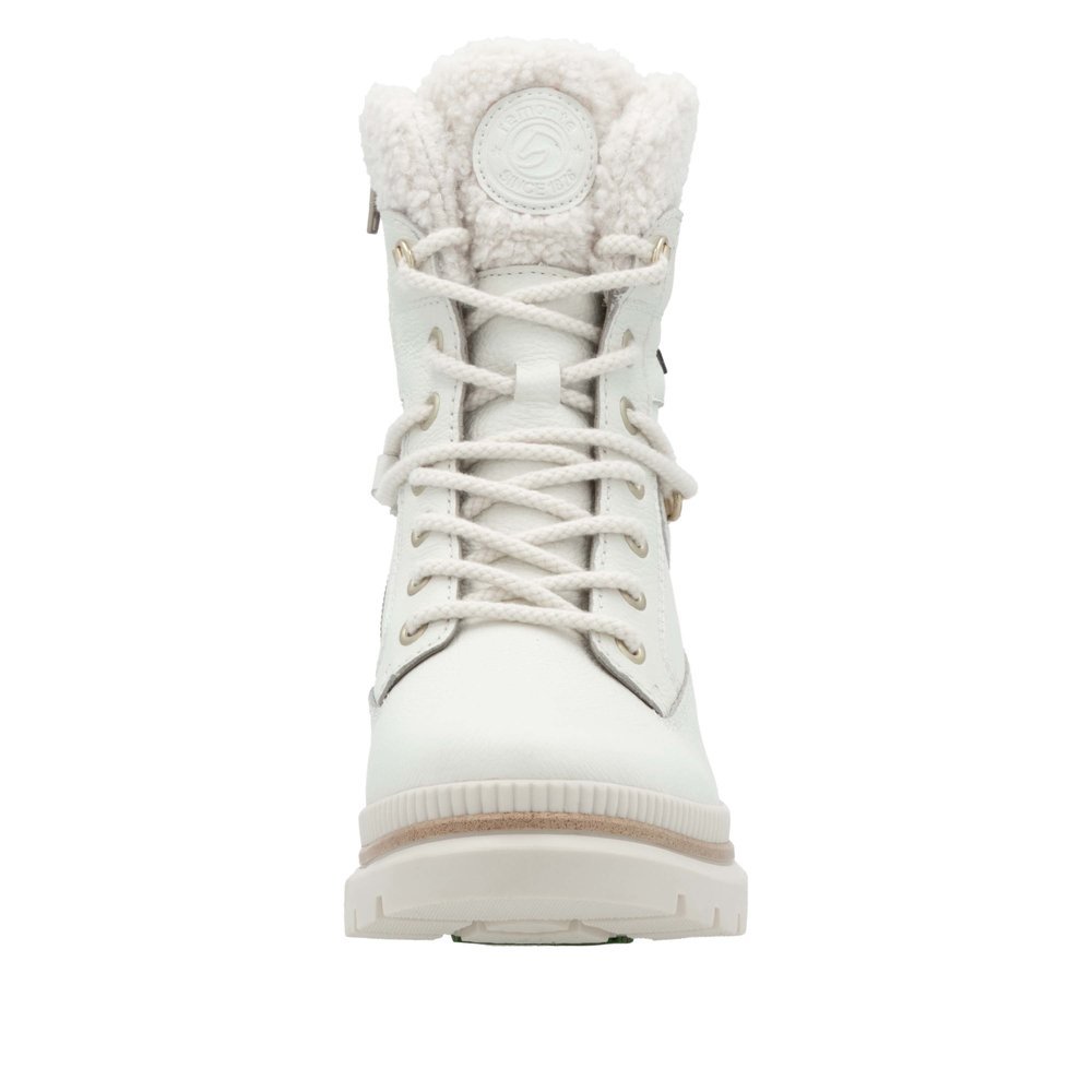 Remonte D0C77-80 Anatomical Leather Boot Ivory