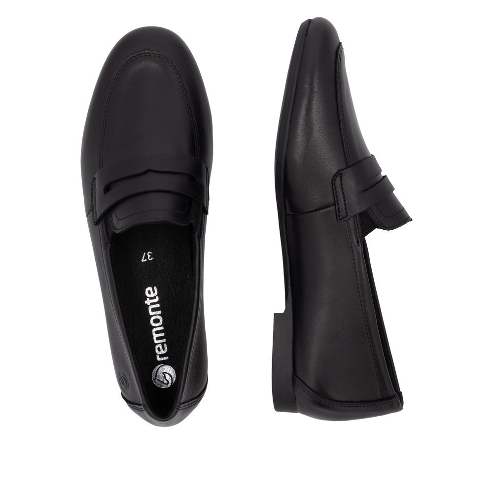 Remonte D0K02-01 Anatomical Leather Moccasin Black Remonte D0K02-01 Anatomical Leather Moccasin Black